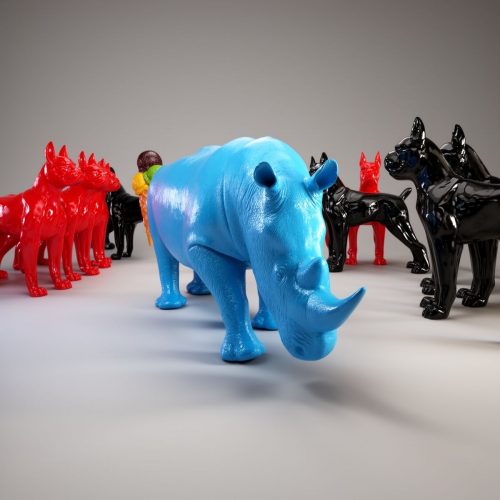 Dekorative Rhinoceros-Figur