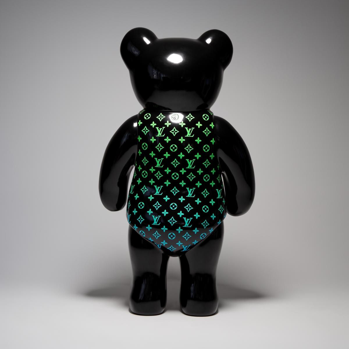 Stehender Teddybär-Monogramm - grüner Verlauf – Bild 2