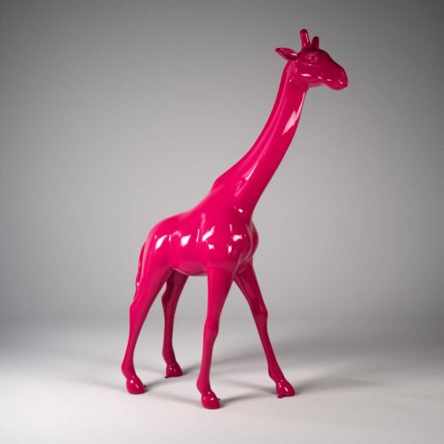 Große Giraffe 230 cm Rosa