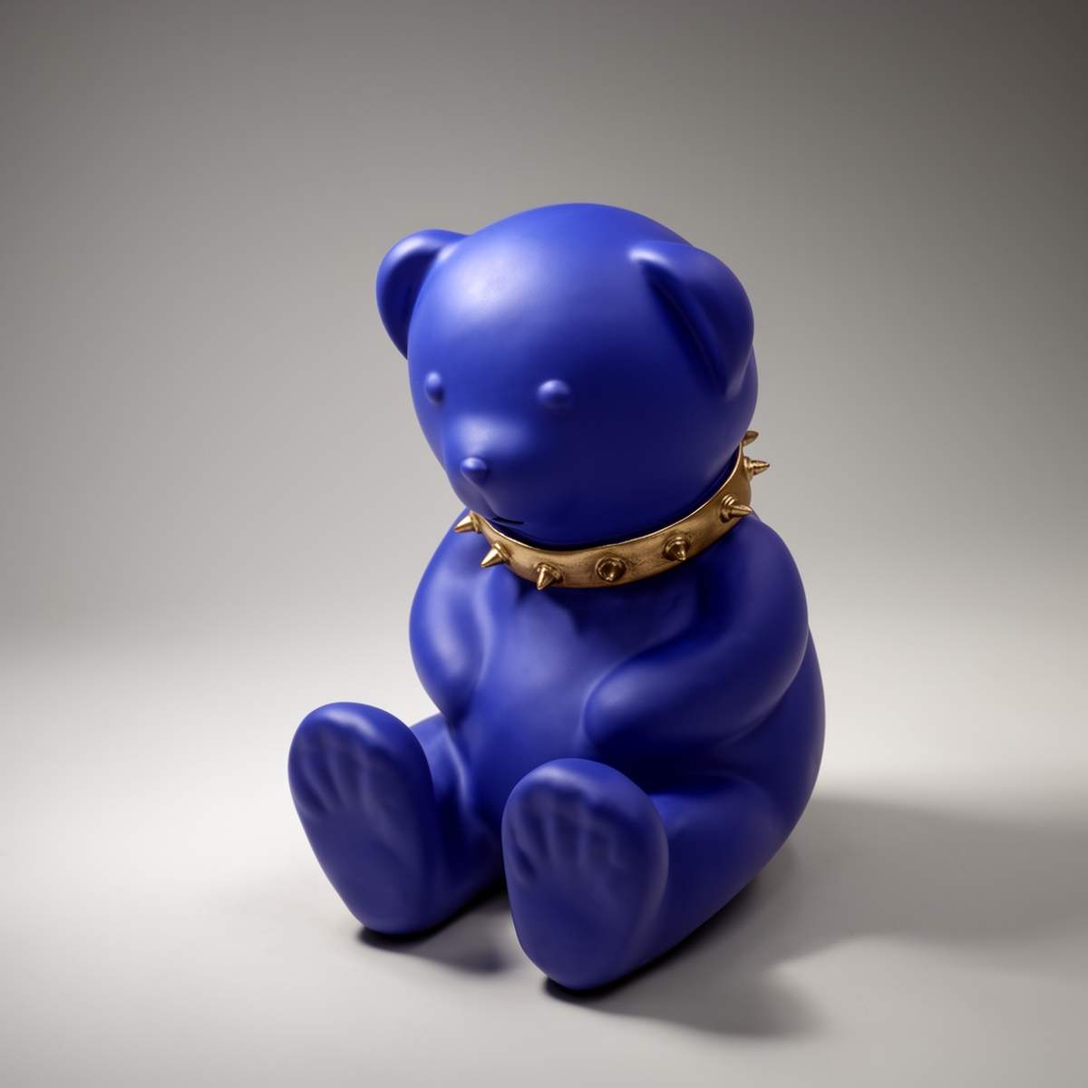 Dekorative Bär H 31 cm Blau Mat Figur