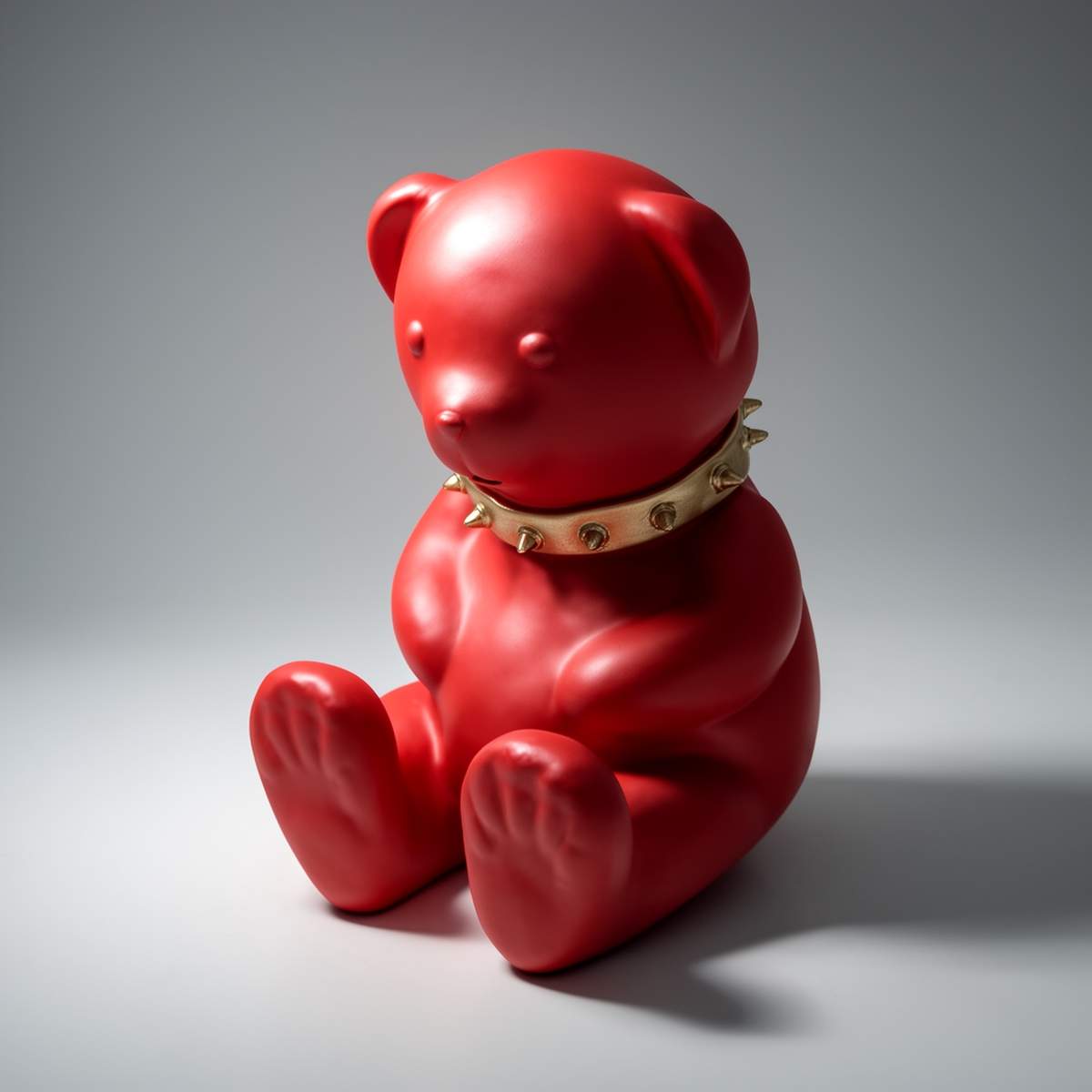 Dekorative Bär H 31 cm Rot Mat Figur
