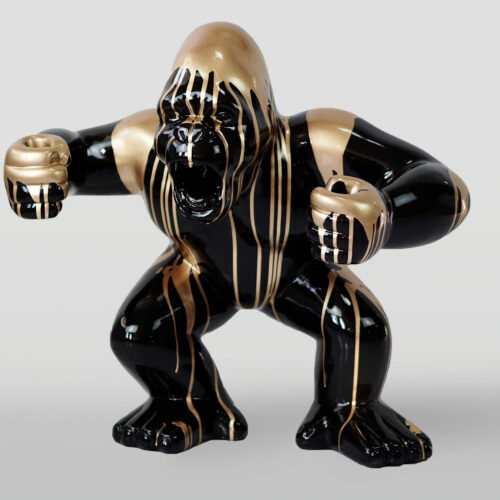 Czarny goryl L - złoty trash