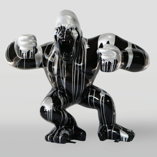 Czarny goryl XL - srebrny trash