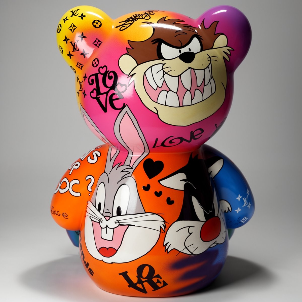 Große Dekorative Bär Sitzend Looney Tunes Figur – Bild 2