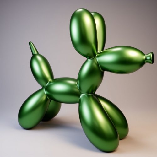Balloon Dog Large Decorative Figure – Metallic Green