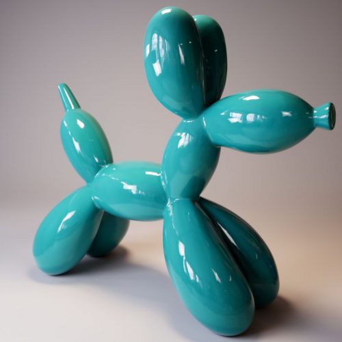 Ballonhund Große Dekorative Figur - Türkis