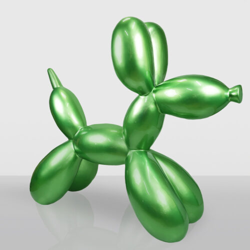 Ballonhund Große Dekorative Figur – Metallic-Grün