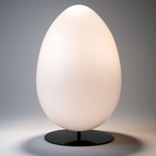 Dekorative Figur Weißes Osterei XXL - Runde Basis