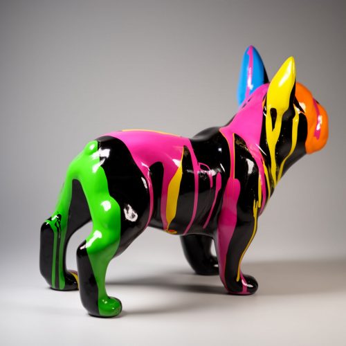 Stehende Französische Bulldoggenfigur - Trash