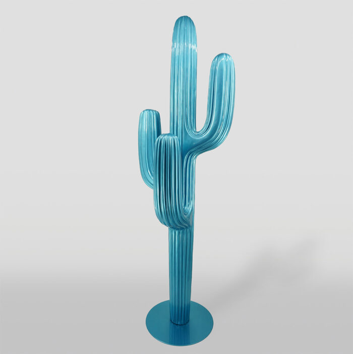 Wieszak Kaktus Niebieski Metalik
