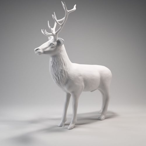 Dekorative 3D-Figur - Weißer Großer Hirsch