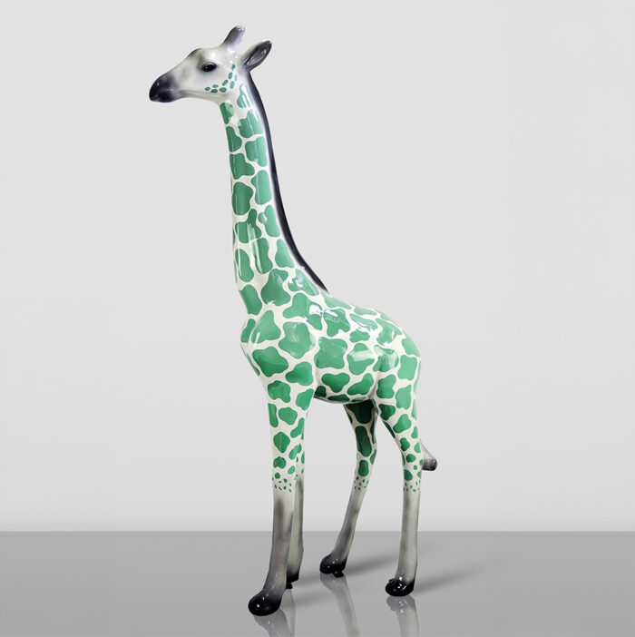 Żyrafa W Zielone Łaty - Duża Figura 3D