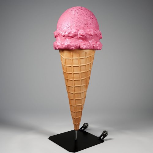 Werbefigur für Kugel-Eis - Rosa