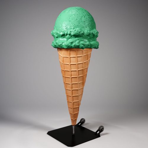 Werbefigur für Kugel-Eis - Minzgrün