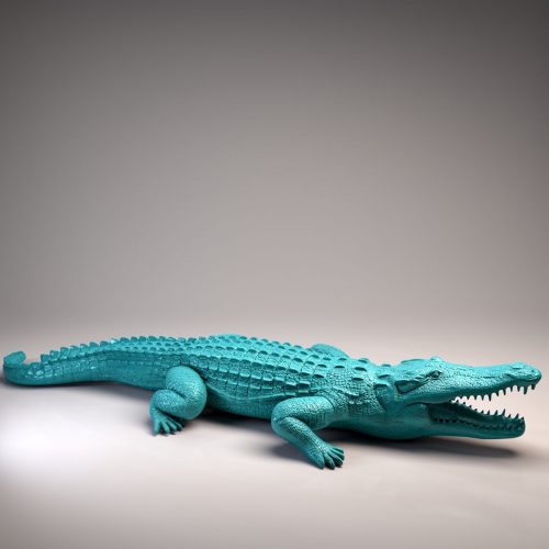 Große Figur Krokodil - Mintgrün