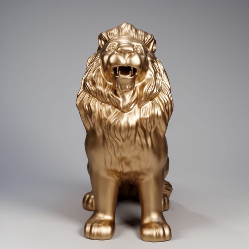 Dekorative Figur Löwe Sitzend - Gold