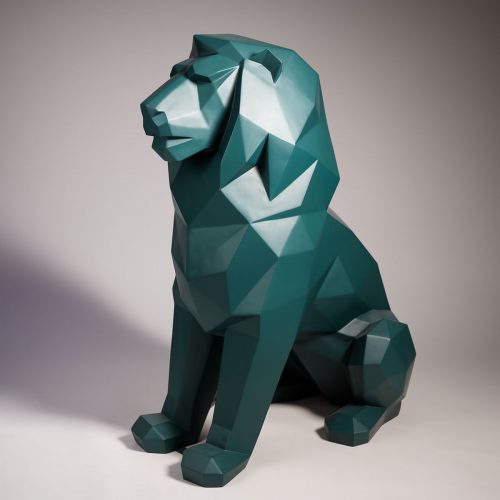 Einheitlicher geometrischer Löwenfigur