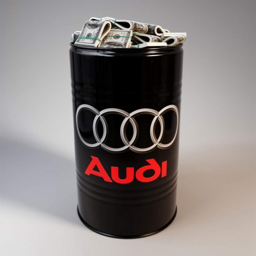Kleines Fass mit Dollar – Audi