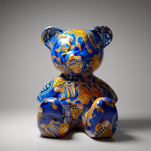 Kleiner Sitzender Bär - Blue H
