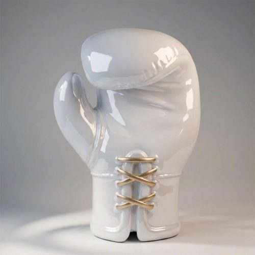 Große Realistische Boxhandschuh-Figur - Weiß