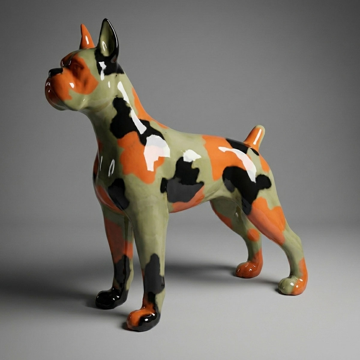 Große Figur Boxerhund - Camouflage