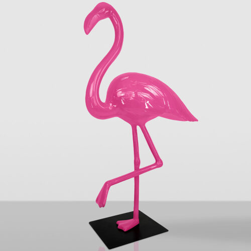 Dekorative Figur Großer 3D-Flamingo - Rosa