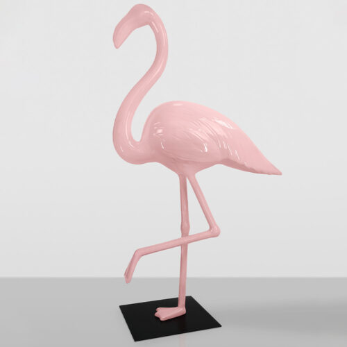 Dekorative Figur Großer 3D-Flamingo - Rosa