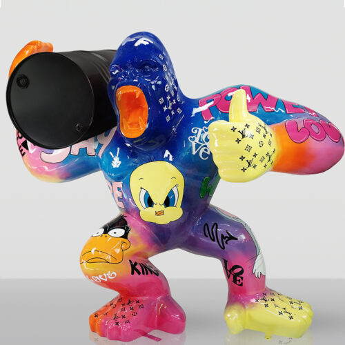 Großer Gorilla mit Fass auf der Schulter - Looney Tunes