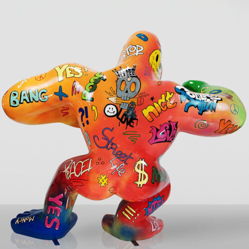Große Box Gorilla Figur - Pop Art