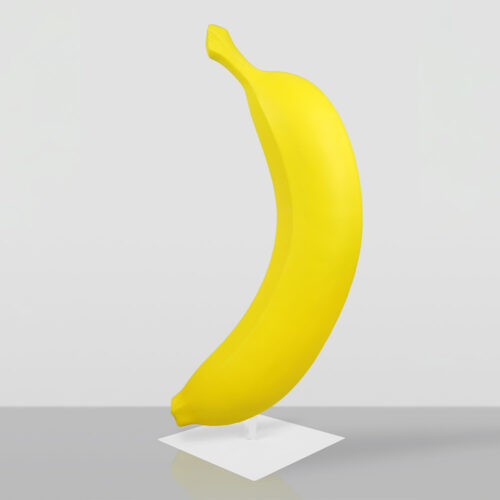 3D-Figur - Große Banane auf Sockel