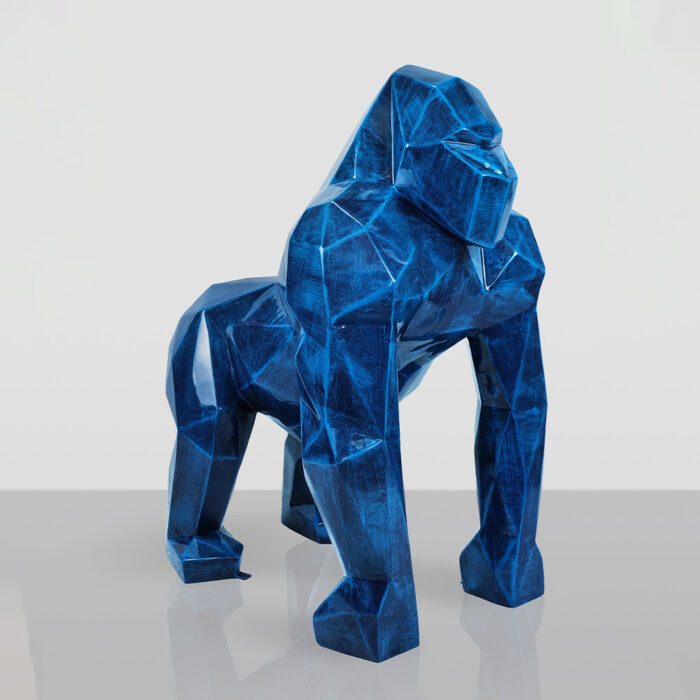 Quadratischer Gorilla – Blaue Patina