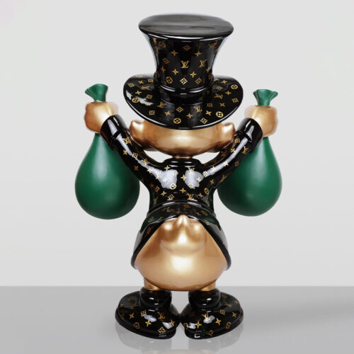Dekorative Figur – Großer Dagobert Duck mit Geldsäcken