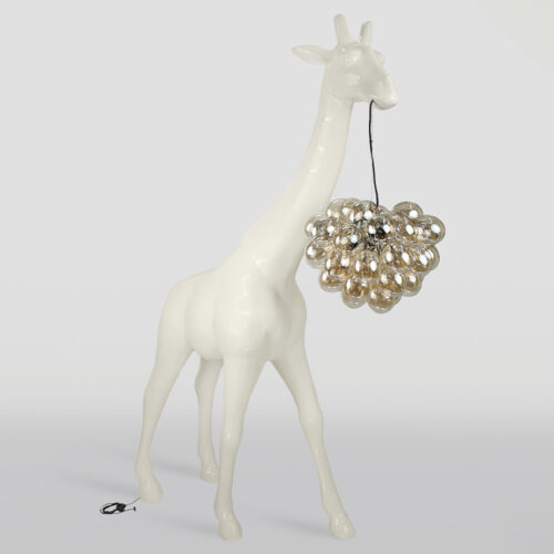 Große Giraffe 230cm Lampe – Beige Version mit Flecken