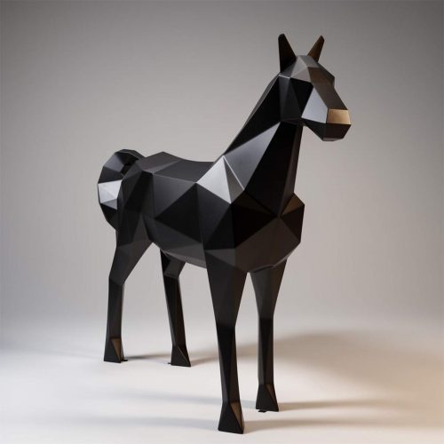 Große Geometrische Pferd -Faser -Fiberglas