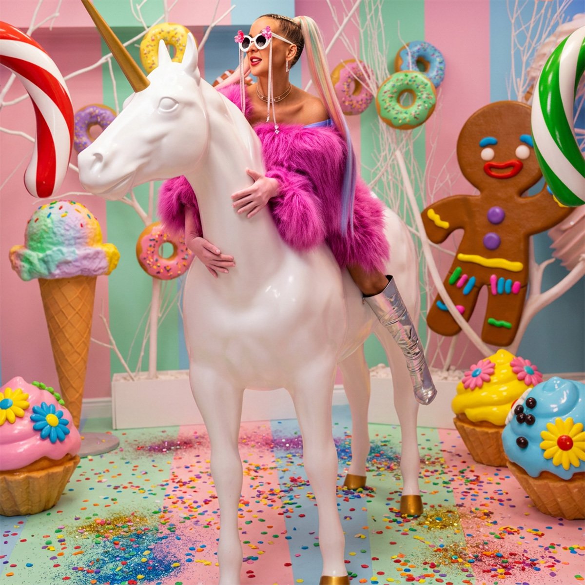 Große Dekorative Einhorn Einfarbig Figur – Bild 5