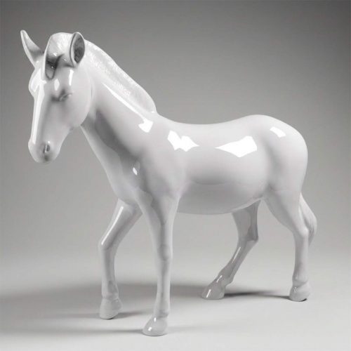 Zebra Weiß - Lebensgroße Figur