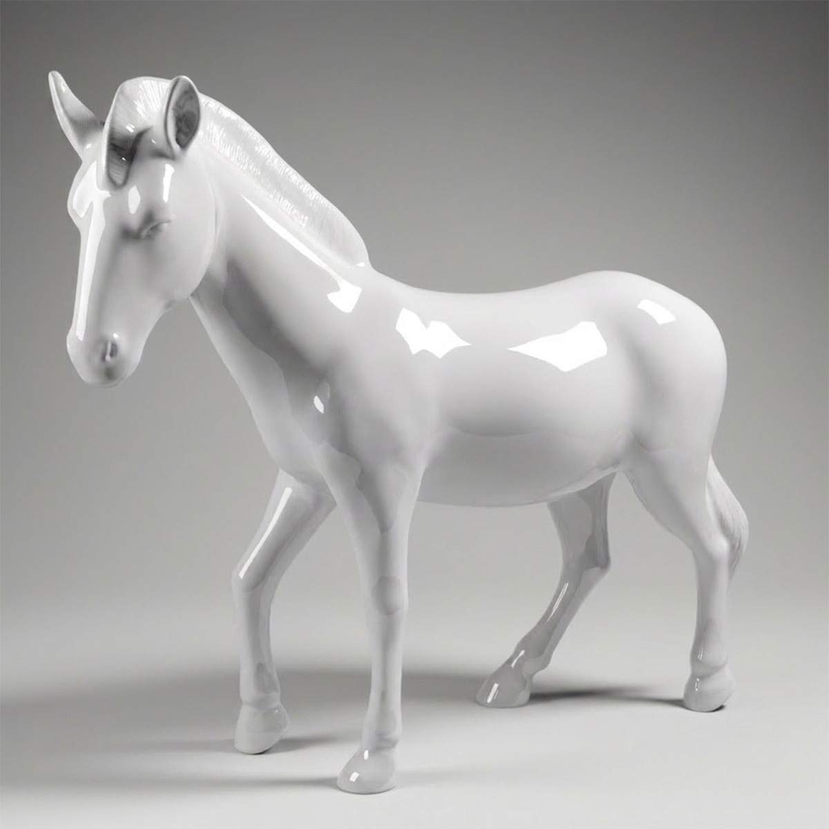 Zebra Weiß - Lebensgroße Figur