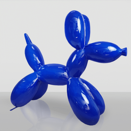 Große Dekorative Ballonhund-Figur – Farbe Blau