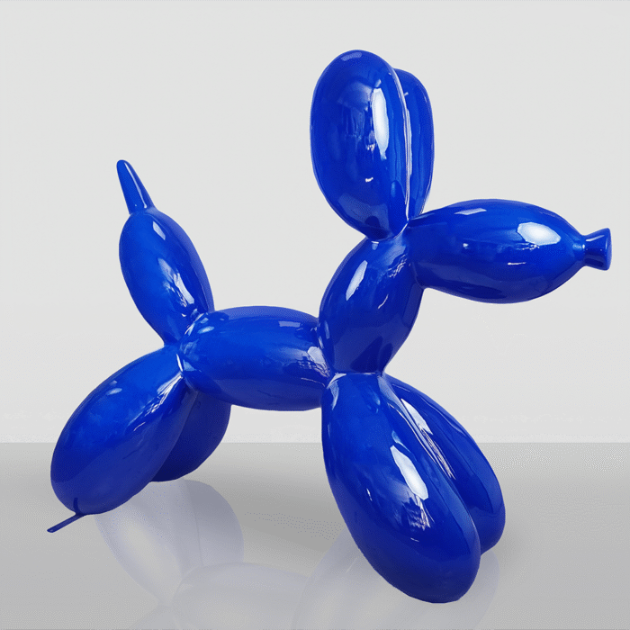 Große Dekorative Ballonhund-Figur – Farbe Blau