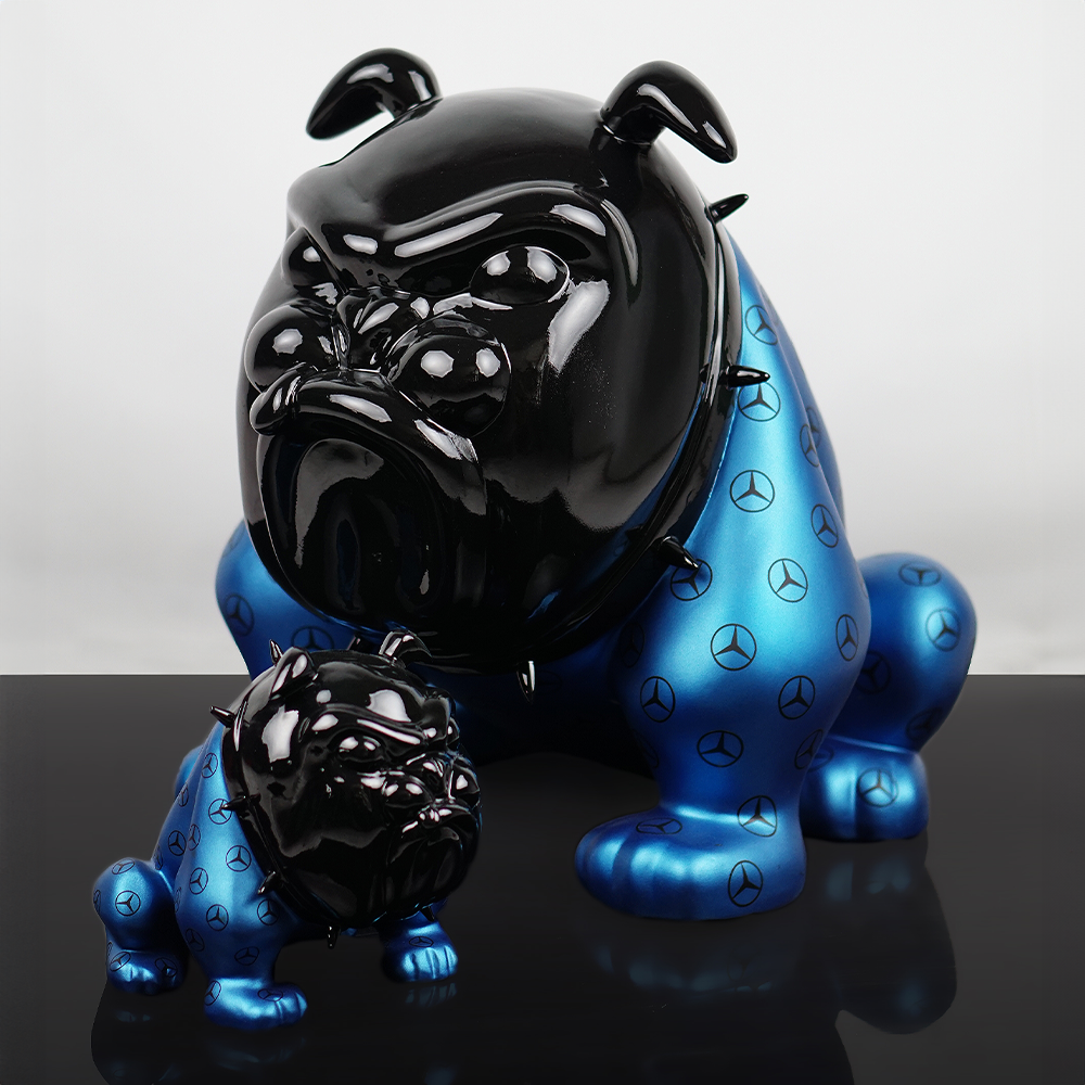 Exklusive Bulldogge-Figur Avella – Blau AMG 3 Exklusive Bulldogge-Figur Avella – Blau AMG – Bild 3