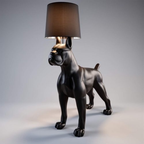 Große Stehlampe Boxer-Hund Figur