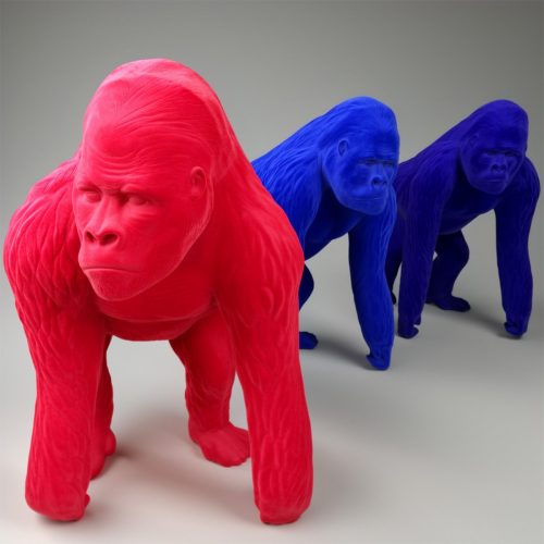 Große 3d vorblockte Glasfaser Gorillafigur