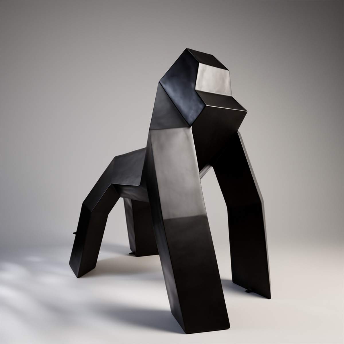 Gorilla origami Glasfaser Figuren Stehend
