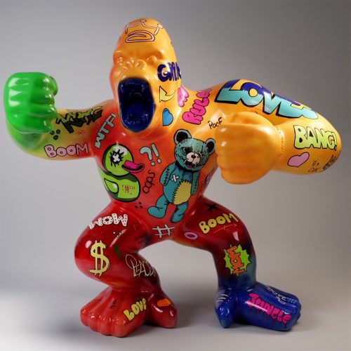 Große Box Gorilla Figur - Pop Art