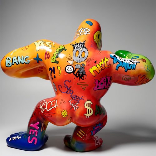 Große Box Gorilla Figur - Pop Art