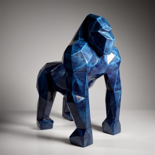 Quadratischer Gorilla – Blaue Patina