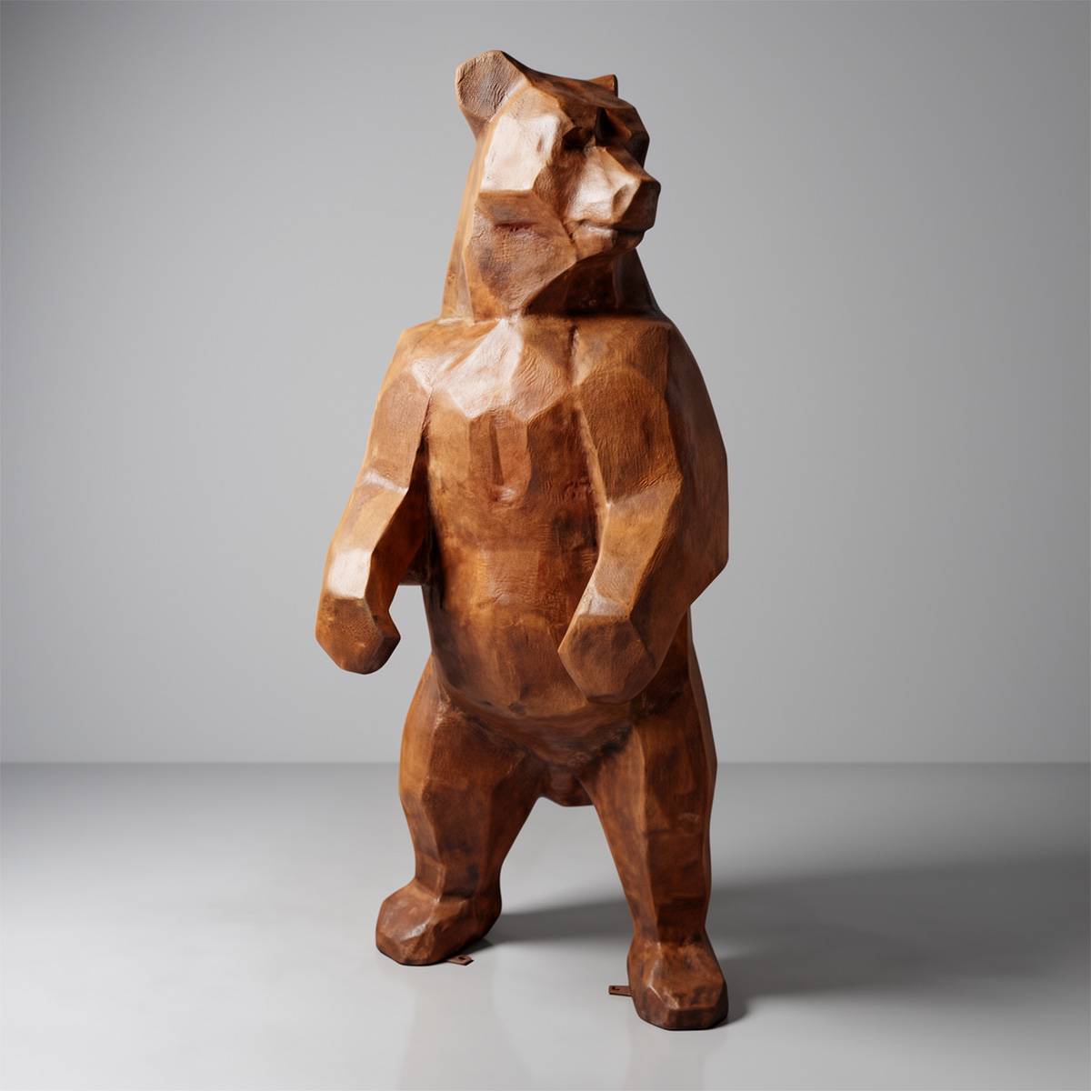 Große Quadrat-Bärenfigur – Rosteffekt – Bild 3