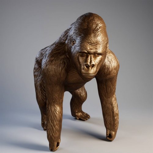 Große Affe Gorilla DekoFigur aus GFK