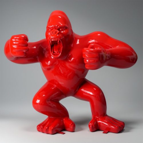 Große Figur roter Boxer-Gorilla