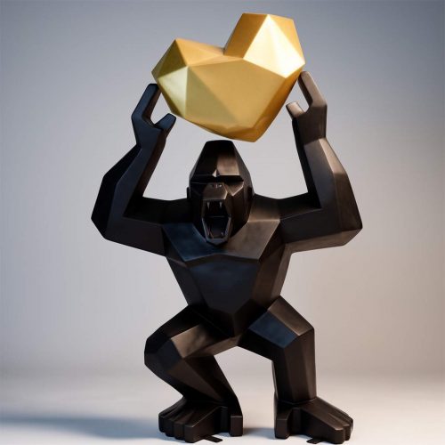 Gorilla Tono Quadrat XL - Goldenes Herz